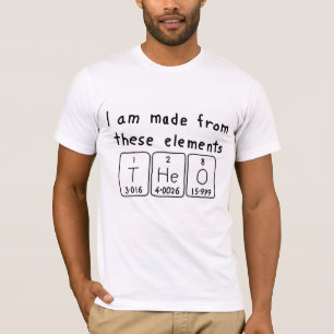 T-shirt Teo de nom de table périodique
