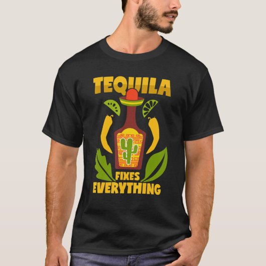 T-shirt Tequila dit un alcool mexicain (Devant)