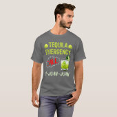 T-shirt Tequila Emergency call 9 Juan Juan Meico Fan frien (Devant entier)