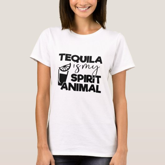 T-shirt Tequila est mon animal d'esprit (Devant)