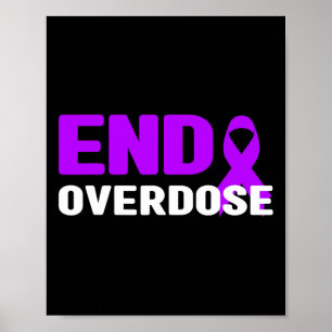 T-shirt ter bewustwording van overdosering - Versl Poster