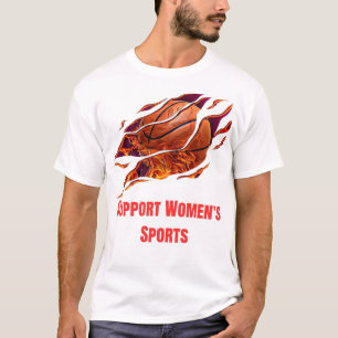T-shirt ter ondersteuning van vrouwensport basketb