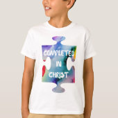 T-shirt Terminé dans le Christ Puzzle conception de pièce (Devant)