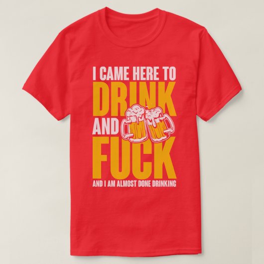 T-shirt Terminé la boisson (Design devant)