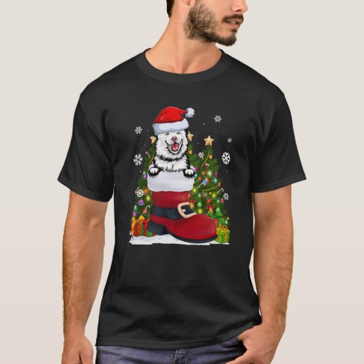 T-shirt Terminer Lapphund dans la chaussure Santa Hat Noël (Devant)