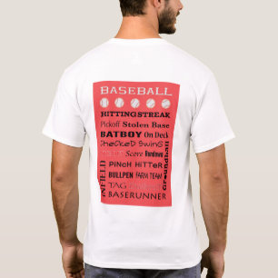 T-shirt Terminologie de la typographie de BASEBALL sur le