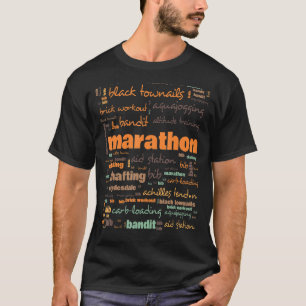T-shirt Terminologie du marathon Termes couramment utilisé