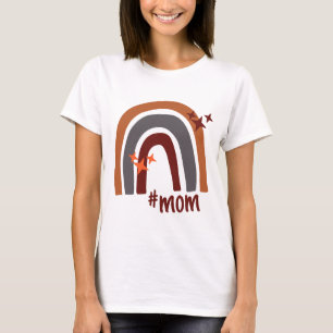 T-shirt Terracotta Grey Bohemian Arc-en-ciel Personnalisé