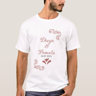 T-shirt Terracotta noir rustique espagnol mariage couple f