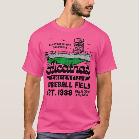 T-shirt Terrain de baseball de la prison d'Alcatraz (Devant)