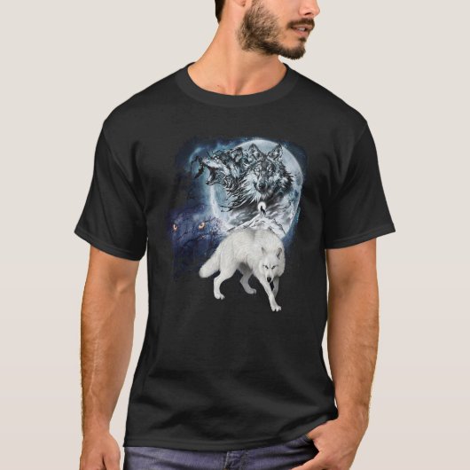 T-shirt Terrain de chasse au loup Forêt d'Icy Nature (Devant)