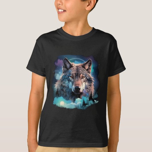 T-shirt Terrain de chasse au loup gris1 (Devant)