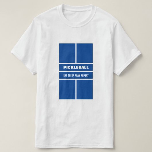 T-shirt terrain de pickleball cool avec une citati (Design devant)