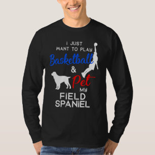 T-shirt Terrain Spaniel Funny Basketball Chien propriétair