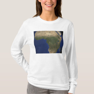 T-shirt Terre avec couverture terrestre sur l'Afrique