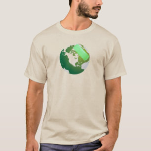 T-shirt Terre bordée verte
