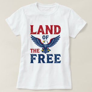 T-shirt Terre de la Liberté – Aigle américain Patriotique