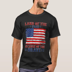 T-shirt Terre De La Liberté En Raison Du Courageux Western