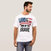 T-shirt Terre de libres, demeure des braves (Devant entier)