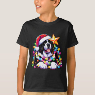 T-shirt Terre de Noël Landseer Chien Terre-Neuve Noël Ench