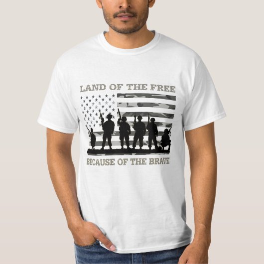 T-shirt Terre des Libres à cause des Braves Soldats (Devant)