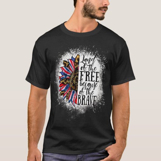 T-shirt Terre Des Libres Parce Que Le Brave Leopard Tie Dy (Devant)