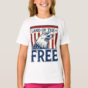 T-shirt Terre des Libres - Vintage USA Eagle Graphic