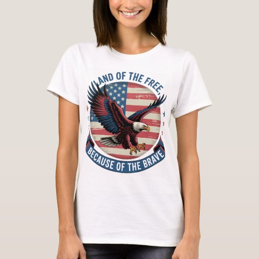 T-shirt Terre du Graphique d'aigle libre (Devant)