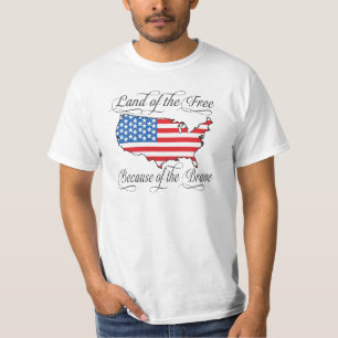 T-shirt Terre du libre en raison des USA patriotiques