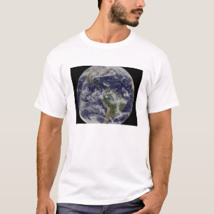 T-shirt Terre entière montrant l'Amérique du Nord et l'Ame