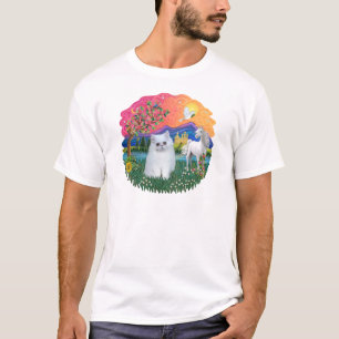 T-shirt Terre Fantastique (ff) - chaton persan (blanc)