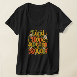 T-shirt Terre féminine Espoir Rêves Liberté Esprit de Libe