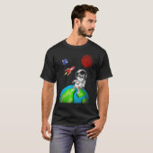 T-shirt Terre Forêt de l'espace Animaux Rocks Astronaut Ra (Devant entier)