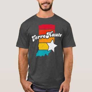 T-shirt Terre Haute Indiana Souvenir Vintage en détresse 2
