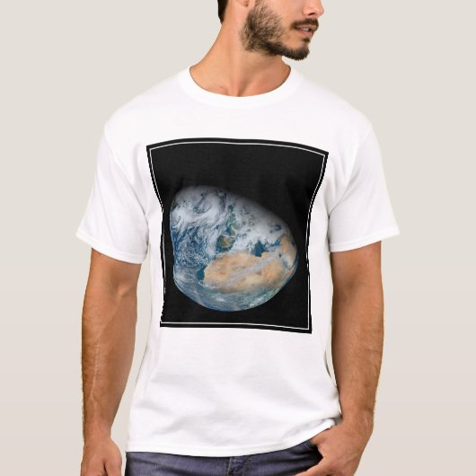 T-shirt Terre Montrant L'Afrique Du Nord Et L'Europe Du Su (Devant)