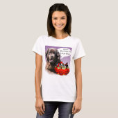 T-shirt Terre-Neuve (brun) Halloween Candy (Devant entier)