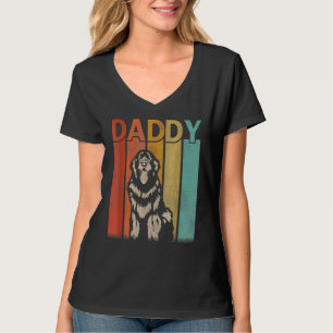 T-shirt Terre-Neuve Chien Retro Vintage Papa Graphisme Fat