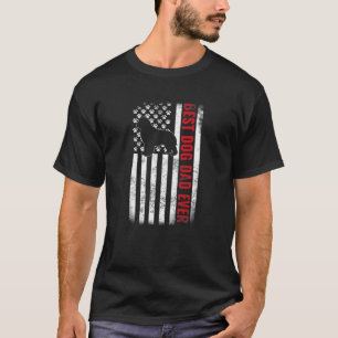 T-shirt Terre-Neuve Meilleur Chien Papa Jamais Drapeau Amé