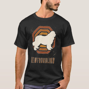 T-shirt Terre-Neuve Vintage Retro Classic Chien Love