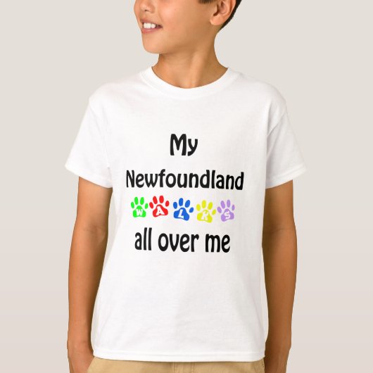 T-shirt Terre-Neuve Walks Design (Devant)