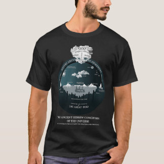 T-shirt Terre plate Conception hébraïque ancienne de l'Uni