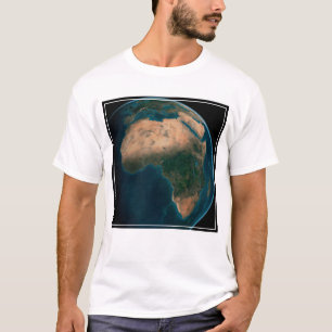 T-shirt Terre Pleine De L'Espace Au-Dessus Du Continent Af