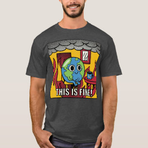 T-shirt Terre Sa belle chambre en feu Noir par Tobe Fonsec