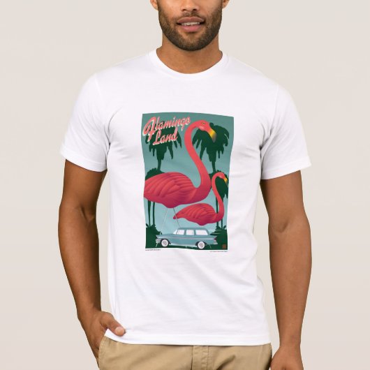 T-shirt Terre-T-chemise de Flamant rose (Devant)