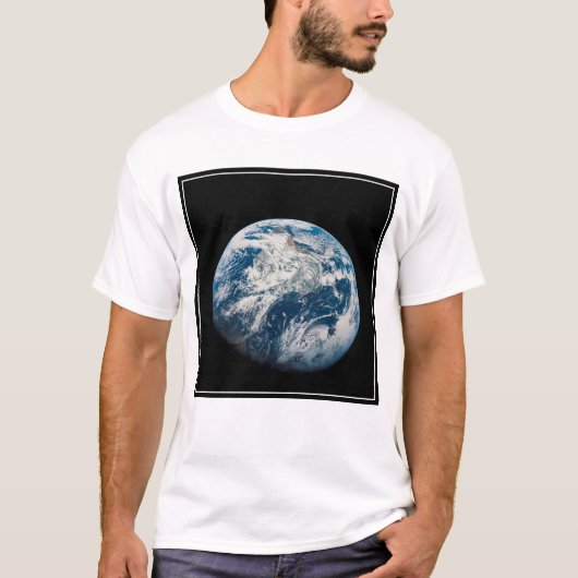 T-shirt Terre Tirée De L'Aollo 8 Spacecraft. (Devant)