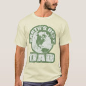 T-shirt Terres Meilleur papa Vert (Devant)
