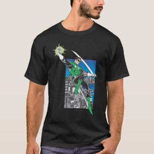 T-shirt Terres vertes de lanterne dans la ville
