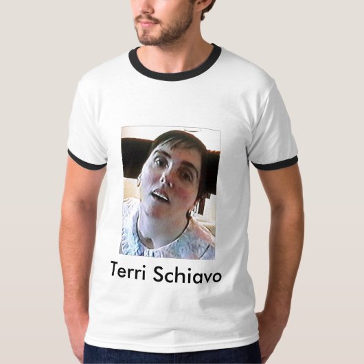 T-shirt Terri Schiavo a mangé le pape (Devant)