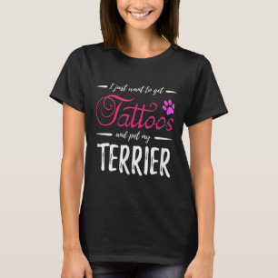 T-shirt Terrier Amoureux des chiens Tattoo Funny Chien Mam