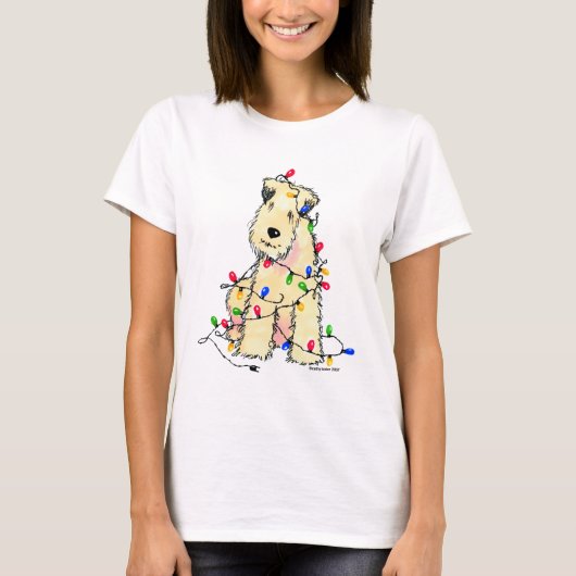T-shirt Terrier blond comme les blés doucement enduit - (Devant)